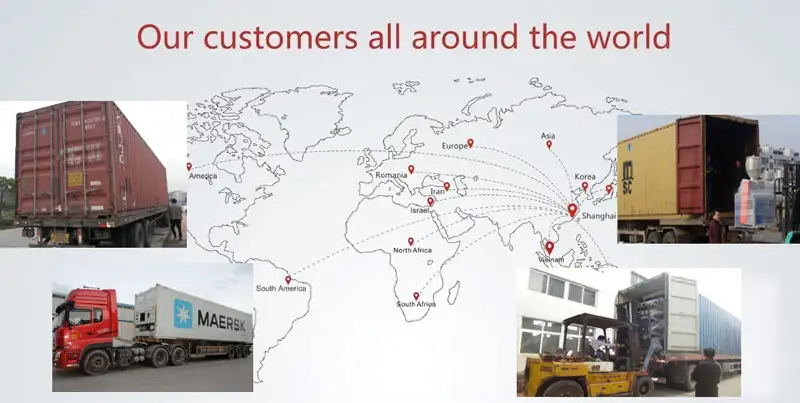 Envío de máquinas de plástico a Argentina